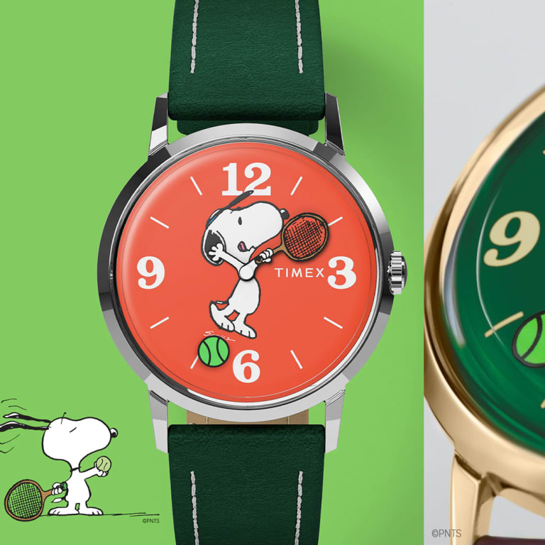 After viral moment, "tennis Snoopy" features on limited-edition Timex watch collection