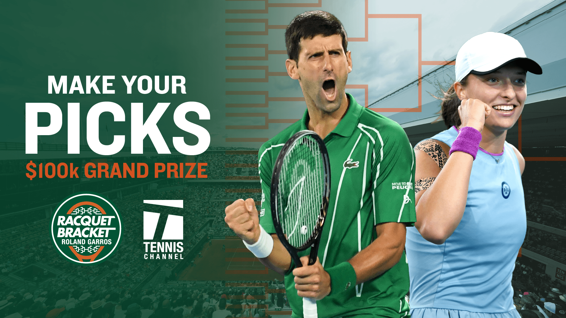 Racquet Bracket, Roland Garros edition $100,000 worth of prizes is up for grabs!