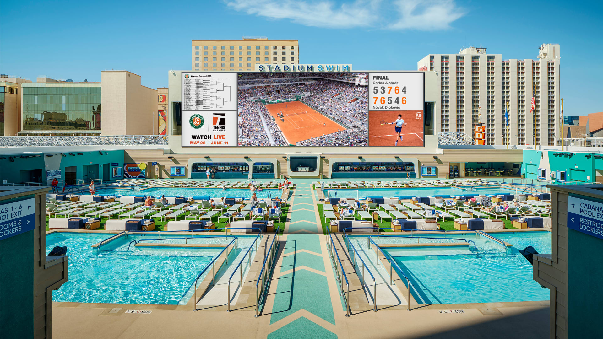 Circas Stadium Swim serves up a Roland Garros watch party unlike any other