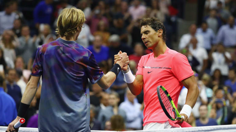 Rublev raves about 
Nadal's mental 
strength
