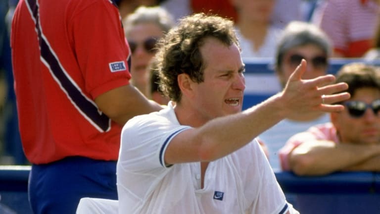 Skyldfølelse Bane tidligere TBT, 1990: John McEnroe defaulted in fourth round of Australian Open