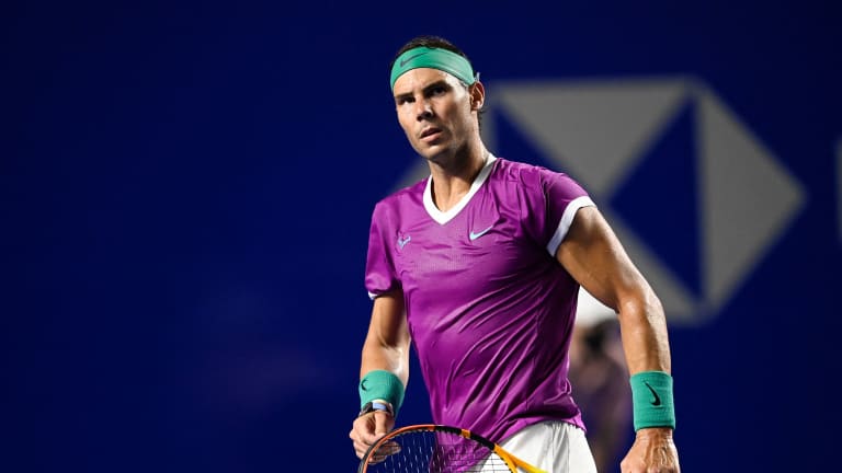 Former Acapulco champion Nadal is seeking his third title of the year after a 13-0 start to the season.