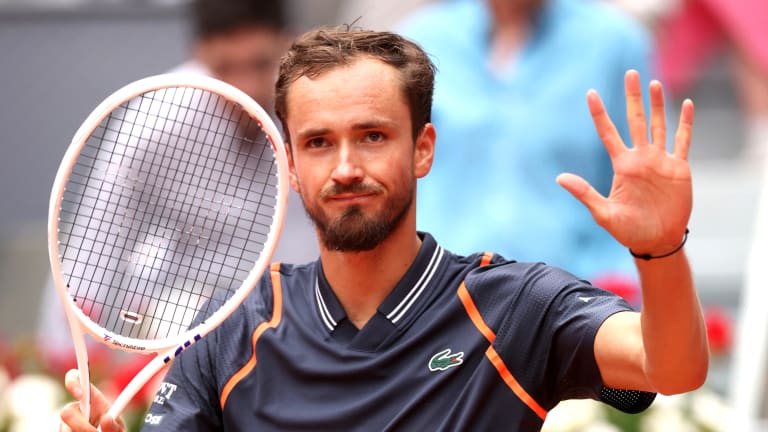 Medvedev leads the men's tour this year for both titles (4) and match wins (33).