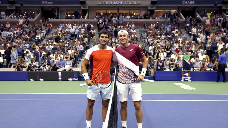Alcaraz against Ruud was the first Grand Slam final between two men competing for both their first Grand Slam title and No. 1 on the ATP rankings.