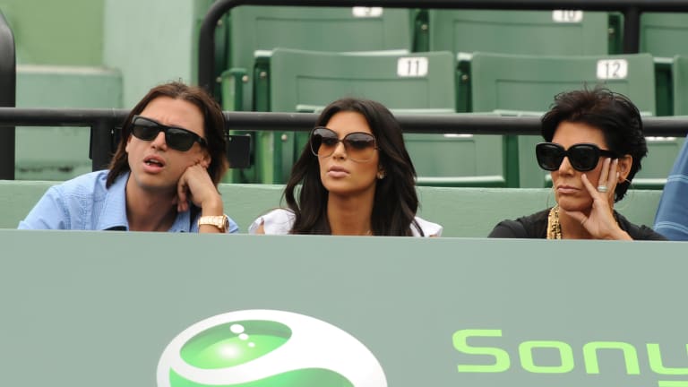 Kim Kardashian and mom Kris Jenner had a front row view during the 2010 Miami Open.