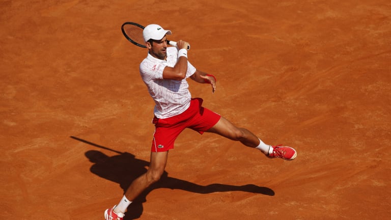 Novak Djokovic gets back on the winning track in Rome