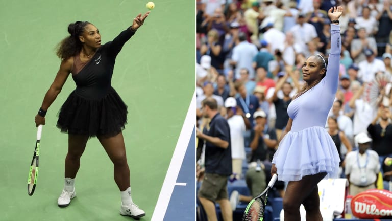 2018: Serena took the court in New York wearing a pair of custom Nike x Virgil Abloh tutu dresses.