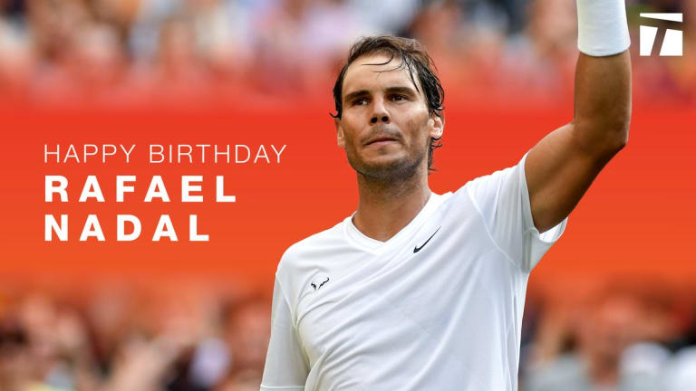The six times Rafael Nadal, now 34, has played on his birthday