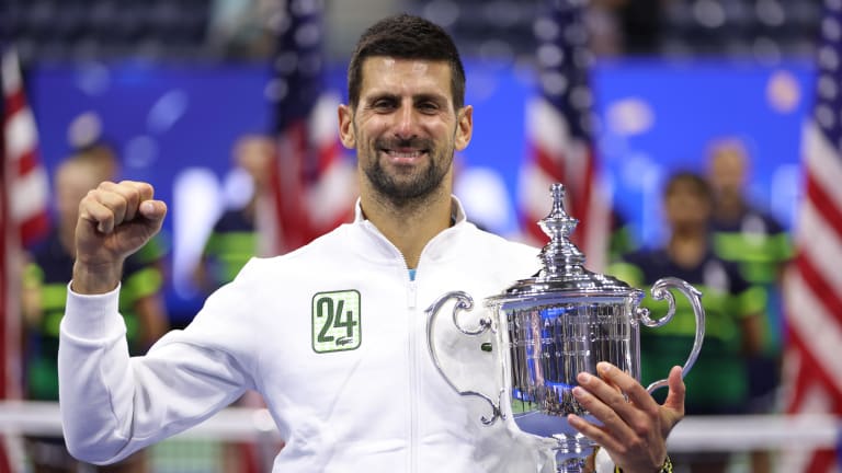 Djokovic now has 10 Australian Opens, three Roland Garros titles, seven Wimbledons and four US Opens.