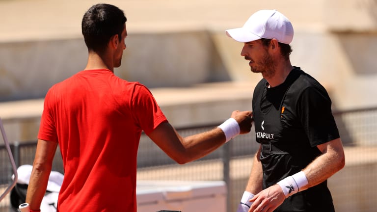Top 5 Photos, 5/10: 
Djokovic and Murray 
practice together