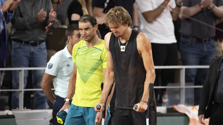 Alexander Zverev has reached the semifinals three consecutive seasons at Roland Garros. One of those ended with Rafael Nadal helping the injured German after two sets of brutal, breathtaking tennis.