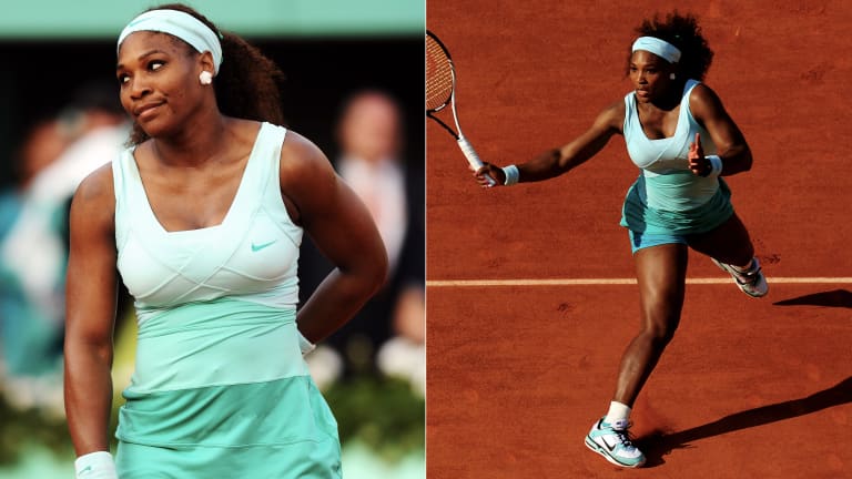 2012: Her French Open journey this year may have been brief, but her gradient turquoise-to-teal look is forever.