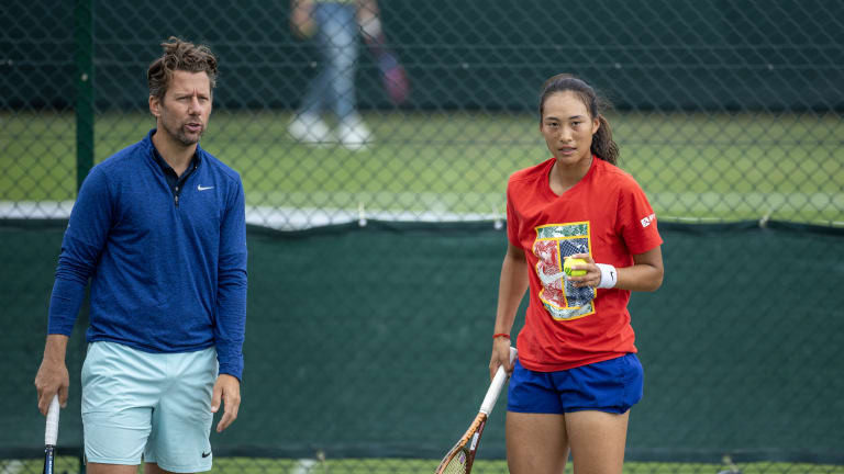 Zheng and Fissette first teamed up for the grass-court season.