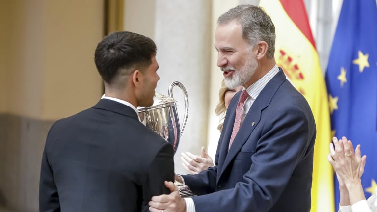 Earlier this week, Alcaraz was presented the Rey Felipe (King Felipe) Award for his 2022 sporting achievements.