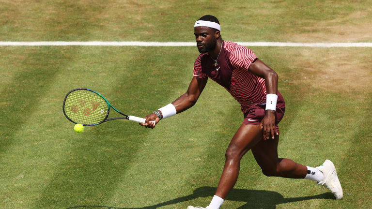 It's the first grass-court semifinal for Tiafoe, who lost both of his previous career quarterfinals on the surface.