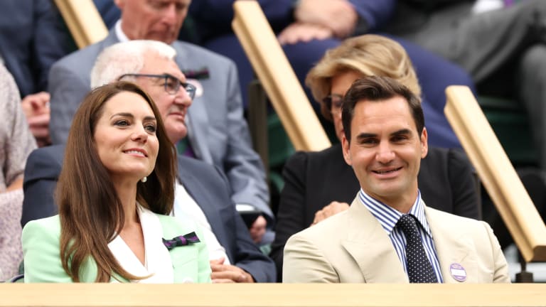 Two particular patrons caught the attention of everyone in Centre Court.