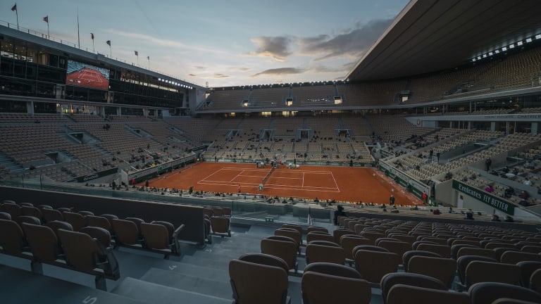 Fan perspective: An 
empty Roland Garros 
still has its charm