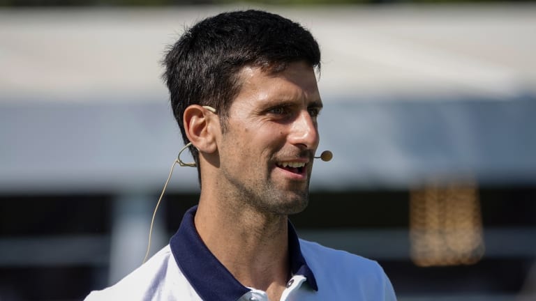 Djokovic At Rome's "Tennis Village" Program - 1