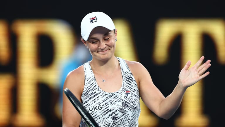 Barty has now won all nine of her matches in 2022, and eight of those without dropping a set.