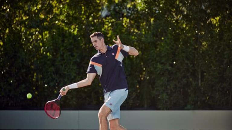 John Isner in two pieces from the Solar Power collection