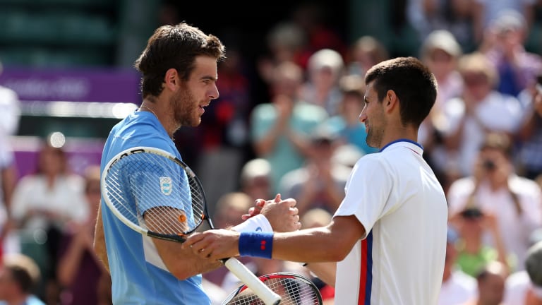 With Murray winning their London 2012 semifinal, it sent Djokovic to the bronze-medal match for the second straight Games. Del Potro, coming off a brutal 24-22 final-set loss to Roger Federer, reset to take the contest in straights. It was the first time the Argentine sealed a completed match over Djokovic.