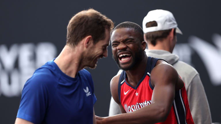 “Very dry humor. Very, very funny," Tiafoe said of Andy Murray. “You guys think he's boring or whatever, but I think he's hilarious!"