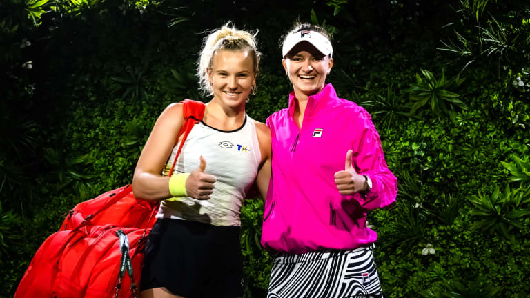 Siniakova and Barbora Krejcikova have won seven Grand Slam titles together, and they're the No. 1 seeds in the Roland Garros draw this fortnight.