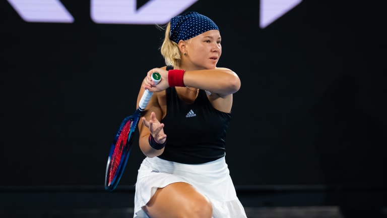 Shnaider's bandana could become a common sight on tour if she continues to play like she has. After failing to qualify at Indian Wells and Miami, she's into the Round of 16 in Charleston.