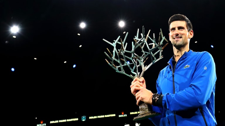 Djokovic has won the Masters 1000 event in Paris a record five times—no one else has even won it more than three times.