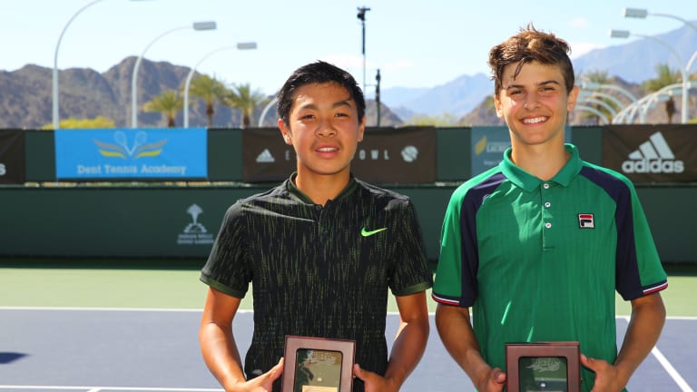Nakashima won the Easter Bowl USTA Junior Spring Nationals in 2017, earning an ITF trophy, ranking points, and a gold ball for his efforts.