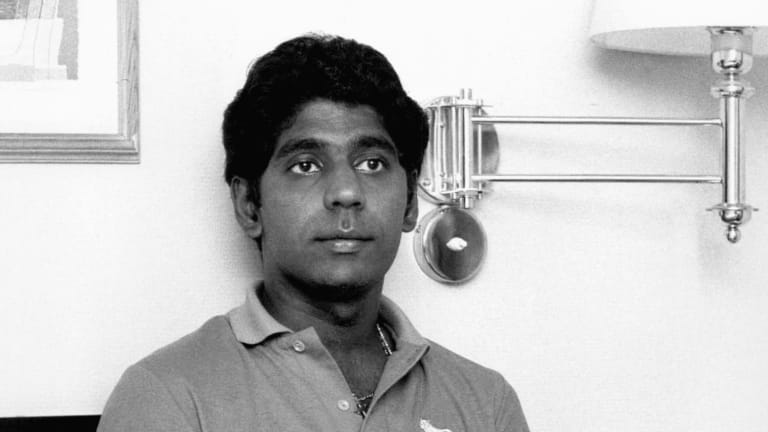 A portrait of Amritraj from November 1984.