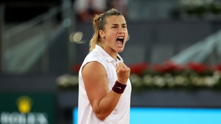 Sabalenka storms into second consecutive clay-court final in Madrid