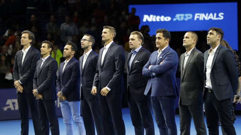 WATCH: 2019 retirees
send Berdych off in 
style at ATP Finals