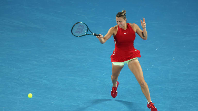 Aryna Sabalenka hit 80 percent of her third-shots with her forehand in one match Down Under; Coco Gauff, her semifinal opponent, did it 67 percent of the time in another.