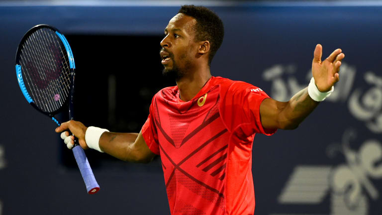 Djokovic saves three match points, improves to 17-0 against Monfils