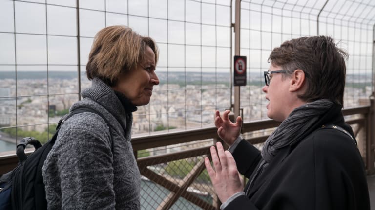 Mary in Paris: 
Touring the 
Eiffel Tower