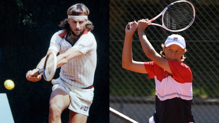 46 years after his dad's first Wimbledon, Leo Borg makes junior debut