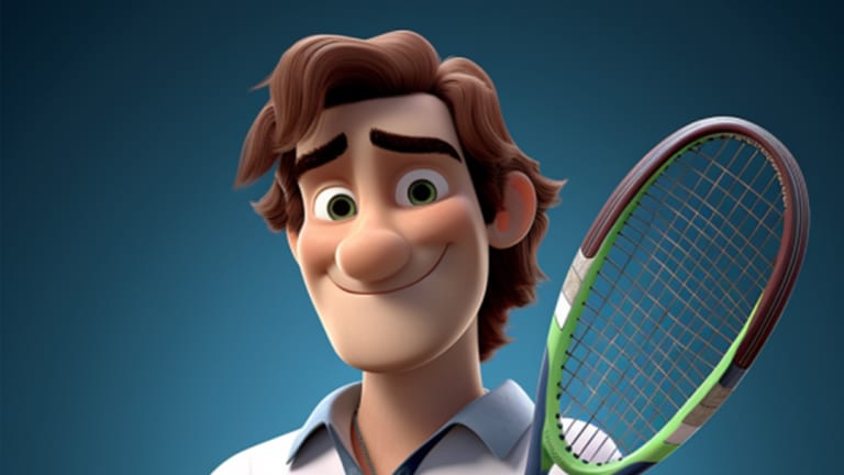 Roger Federer animated by AI.