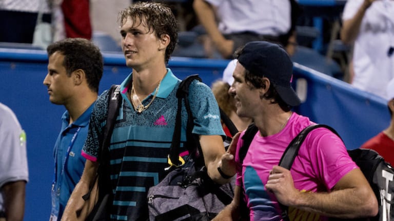 Zverev brothers 
put camaraderie 
on display in D.C.