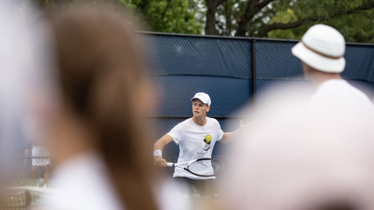 A highlight of the Western & Southern Open is its centrally-located practice courts.