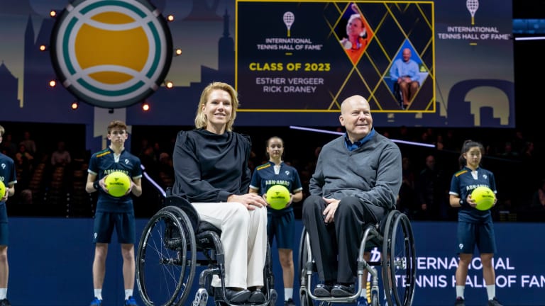 Vergeer and Draney were celebrated during a special ceremony in Rotterdam Saturday.