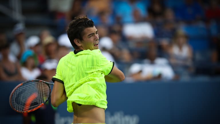 Taylor Fritz has many strengths, but Jack Sock's killer forehand was just too much