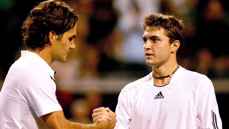 Simon recorded his first career win over a No. 1 against Federer at the Masters 1000 event in Toronto in 2008. "I don't know what to say right now," he said after a 2-6, 7-5, 6-4 victory over the Swiss.