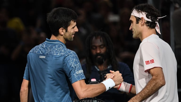 In their 47th meeting, Djokovic edges Federer in marathon Paris semis