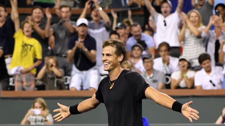 In upset, Vasek Pospisil shows attacking tennis is about persistence