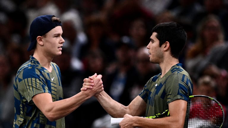 A year after competing at the Next Gen ATP Finals, Holger Rune and Carlos Alcaraz are both Top 10 players—Alcaraz becoming the youngest-ever ATP No. 1.