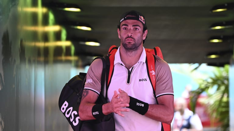 Berrettini was coming off a tough three-set loss in Miami to Andy Murray.