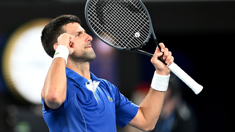 Djokovic claimed his first straight sets win of the tournament on Friday, 6-3, 6-3, 7-6 (2) over Argentina's Tomas Martin Etcheverry.
