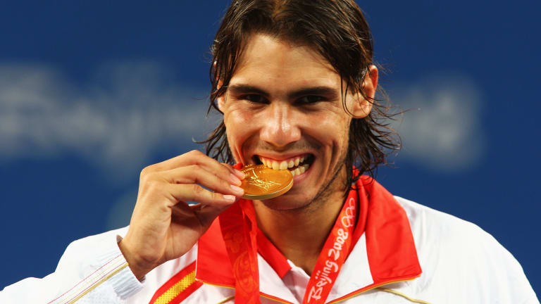 Nadal is one of only two men in tennis history, along with Andre Agassi, to have completed a Career Golden Slam—winning all four Grand Slam events at least once each PLUS an Olympic gold medal.