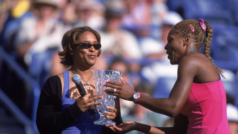 Zina Garrison and Serena Williams, at Indian Wells in 2001.